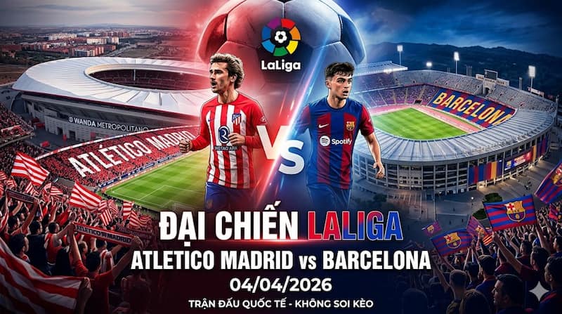 Soi kèo và thống kê Atletico Madrid vs Barcelona 05/04/2026
