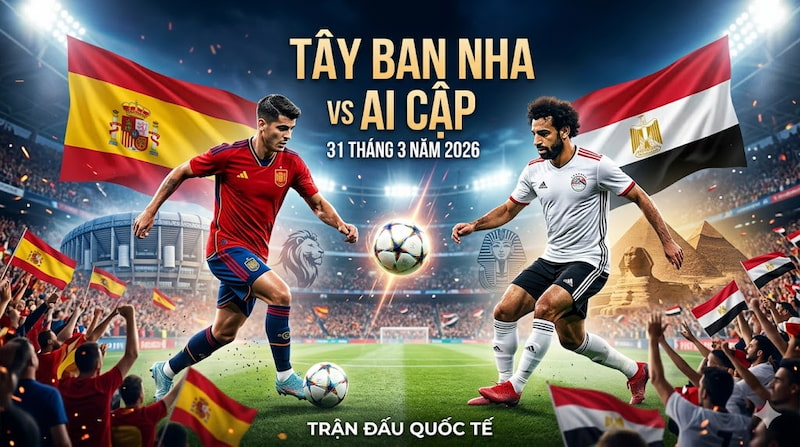 Soi kèo trận Tây Ban Nha vs Ai Cập | 31 tháng 3 năm 2026