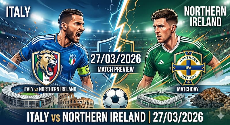 Nhận định và Soi kèo Italy vs Bắc Ireland 27/03/2026