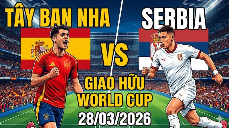 Soi kèo Giao hữu World Cup: Tây Ban Nha vs Serbia (28/03/2026)