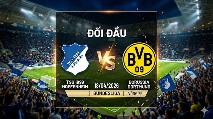 Soi kèo Hoffenheim vs Dortmund (18/04/2026): "Đại tiệc" bàn thắng và kèo "Tài" cực khét cho anh em!