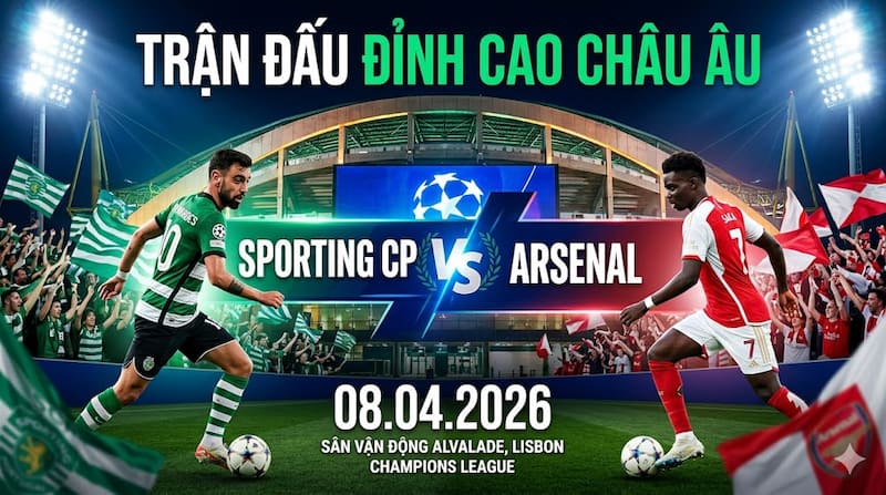 Soi kèo C1: Sporting CP vs Arsenal | 08.04.2026