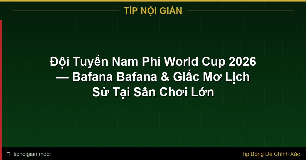 Đội Tuyển Nam Phi World Cup 2026 — Bafana Bafana & Giấc Mơ Lịch Sử Tại Sân Chơi Lớn Đội Tuyển Nam Phi World Cup 2026 — Bafana Bafana & Giấc Mơ Lịch Sử Tại Sân Chơi Lớn