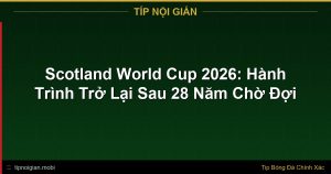 Scotland World Cup 2026: Hành Trình Trở Lại Sau 28 Năm Chờ Đợi Scotland World Cup 2026: Hành Trình Trở Lại Sau 28 Năm Chờ Đợi