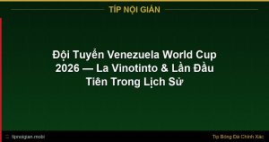 Đội Tuyển Venezuela World Cup 2026 — La Vinotinto & Lần Đầu Tiên Trong Lịch Sử Đội Tuyển Venezuela World Cup 2026 — La Vinotinto & Lần Đầu Tiên Trong Lịch Sử