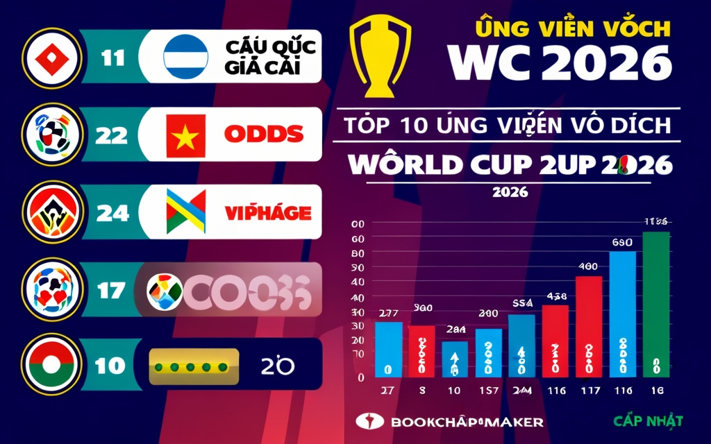 Bảng tỷ lệ kèo dự đoán vô địch world cup 2026 — minh họa cụ thể tỷ lệ asian handicap và tài/xỉu cho trận đấu, giúp anh em tham khảo trước khi xuống tiền.